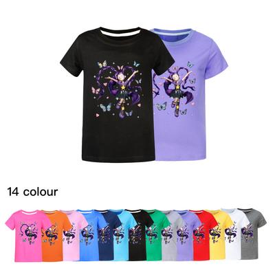 5599 Kids Girls Lily Lovebraids Print Short Sleeves Round Neck T-Shirt