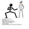 1/2Pcs 3D Printed Matchstick Man Figure Movable Joints Stickman Fidget Toy Stress Relief Stick Man Model Desktop Decoration