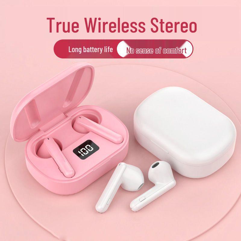 High-Quality True Wireless Bluetooth Earphones: Cute Girl Style, Ultra-Long Standby, Compatible with Apple, Huawei, Vivo