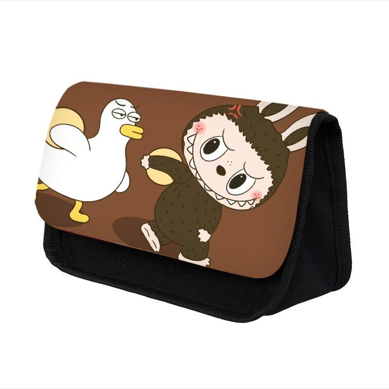 Neue Grundschüler Cartoon Doppelschicht Mäppchen niedliches Kinderetui Polyester Mäppchen