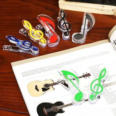 Note Clip Musical Scale Shape Reusable Hollow Out Portable Memo Paper Clip Index Bookmark Book Office School Stationery Supplies Clip