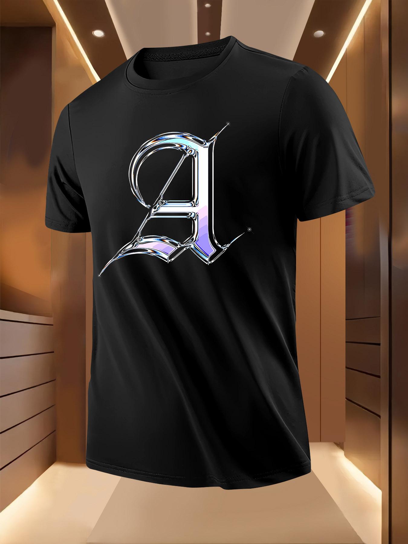 Graphic Tshirt - Lightweight Summer Tee with Bold Letter ... M