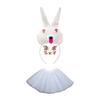 Bunnies Costumes Ears Tail Bowtie Gloves Tutu Animal Fancy Costumes Kit Accessories Kids Halloween Cosplay Party Props