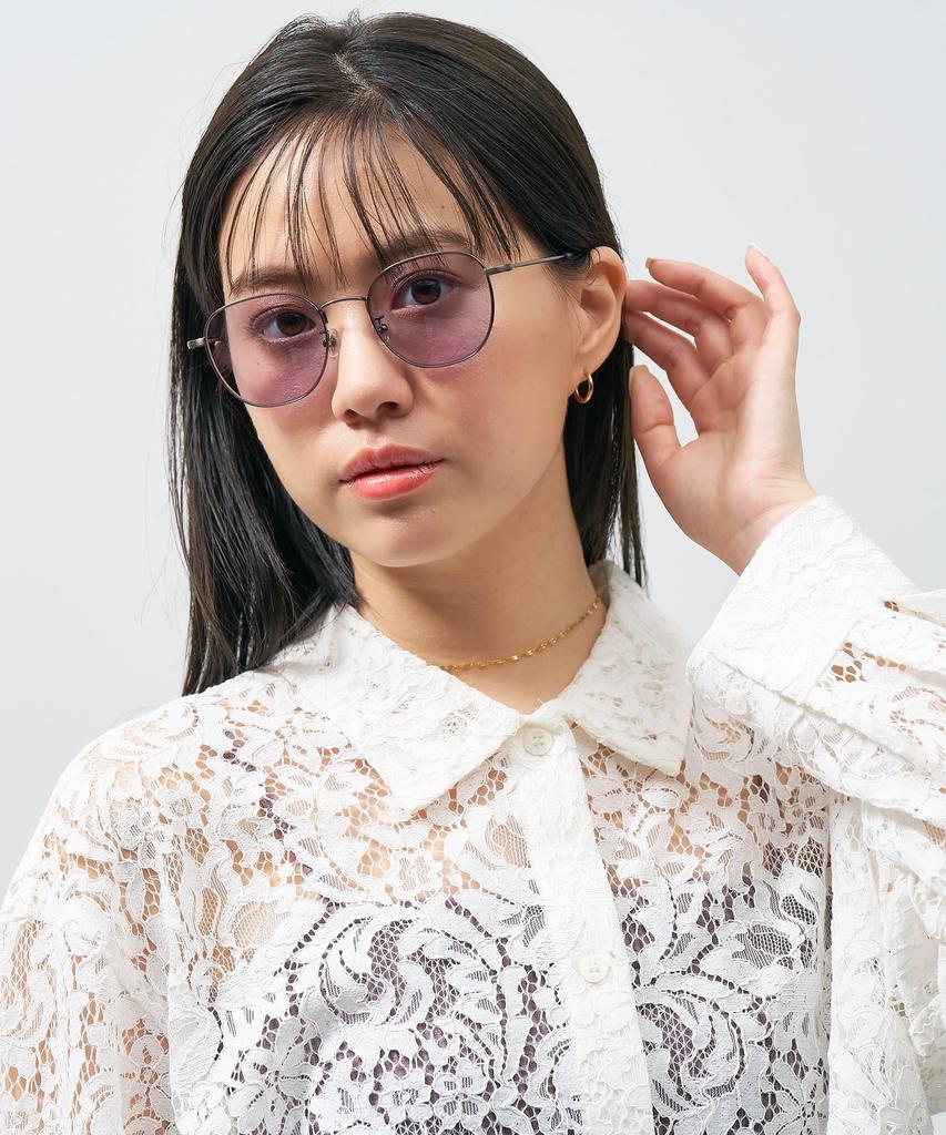 Zoff Suncut UV Cut Sunglasses Colored Lenses Metal Frame UV Protection Unisex Glasses/100% Wellington-Style (Gray (Gunmetal) ZY252G01_17E1)