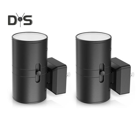 

1/2 шт. светодиодный светильник с датчиком освещенности, автоматическим включением/выключением, высокой яркостью, без мерцания, компактный, сверхтонкий дизайн, регулируемый ночник, настенный светильник EU 2pcs