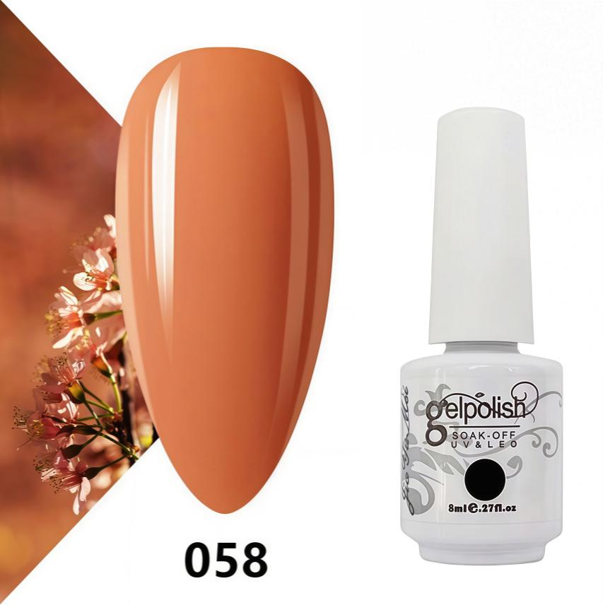 Amber Gel Polish Set: Gel Polish Manicure Kit with Whitening, Base Coat, and Sealer.