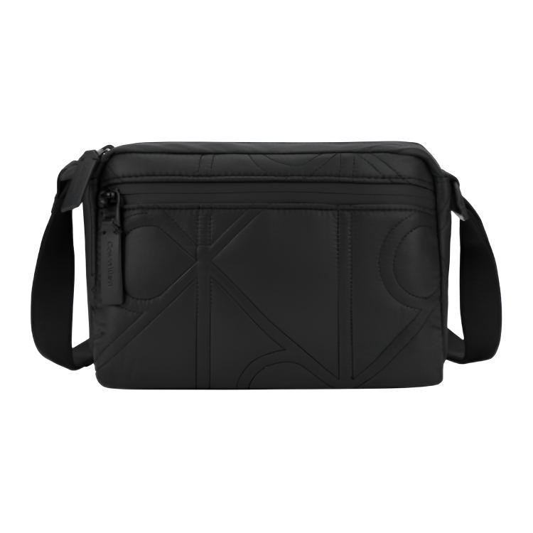 Calvin Klein Commuter Monogram Stitch Camera Bag Men Crossbody Bag Space-Black 4D3192G-UB1 Basic Set (Bag)