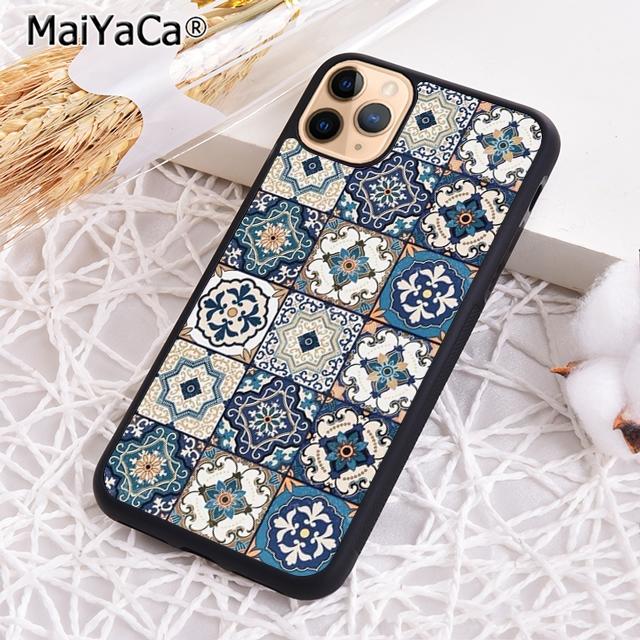 Moroccan Ancient Floral Tiles Phone Case Shell For iPhone 17 Air 12 13 16 pro max 15 14 plus Cover coque