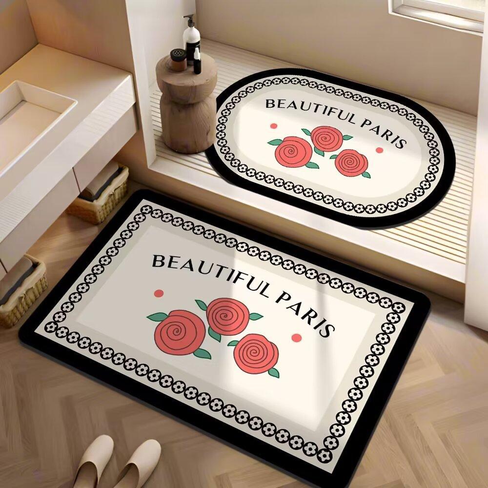 Bathroom Floor Mat Bathroom Non-slip Absorbent Toilet Strong Door Washroom Diatom Mud Quick Drying Mat Carpet Bathroom