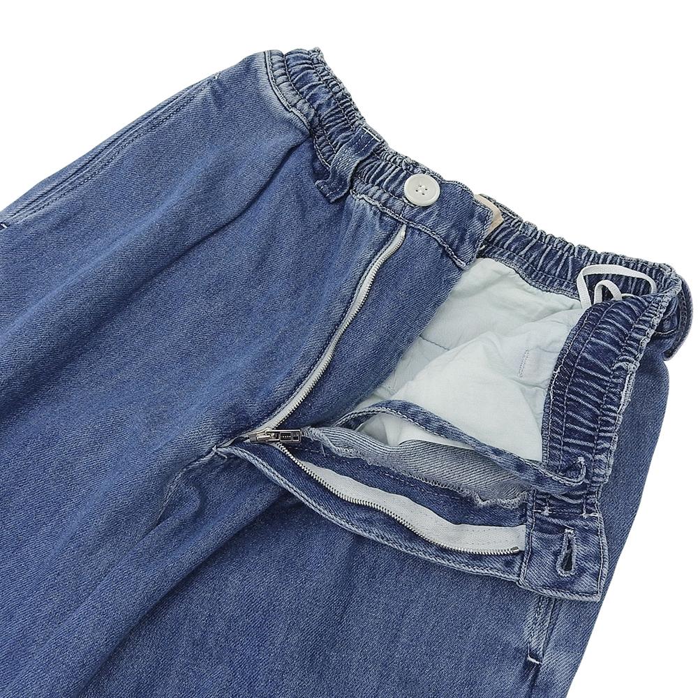 Marni Excellent Condition Indigo Washed Denim Shirred Tapered Pants, Cotton, Men's, Blue, Size 28, PUJU0075A0 USCV22 Bottoms 28 blueUsed