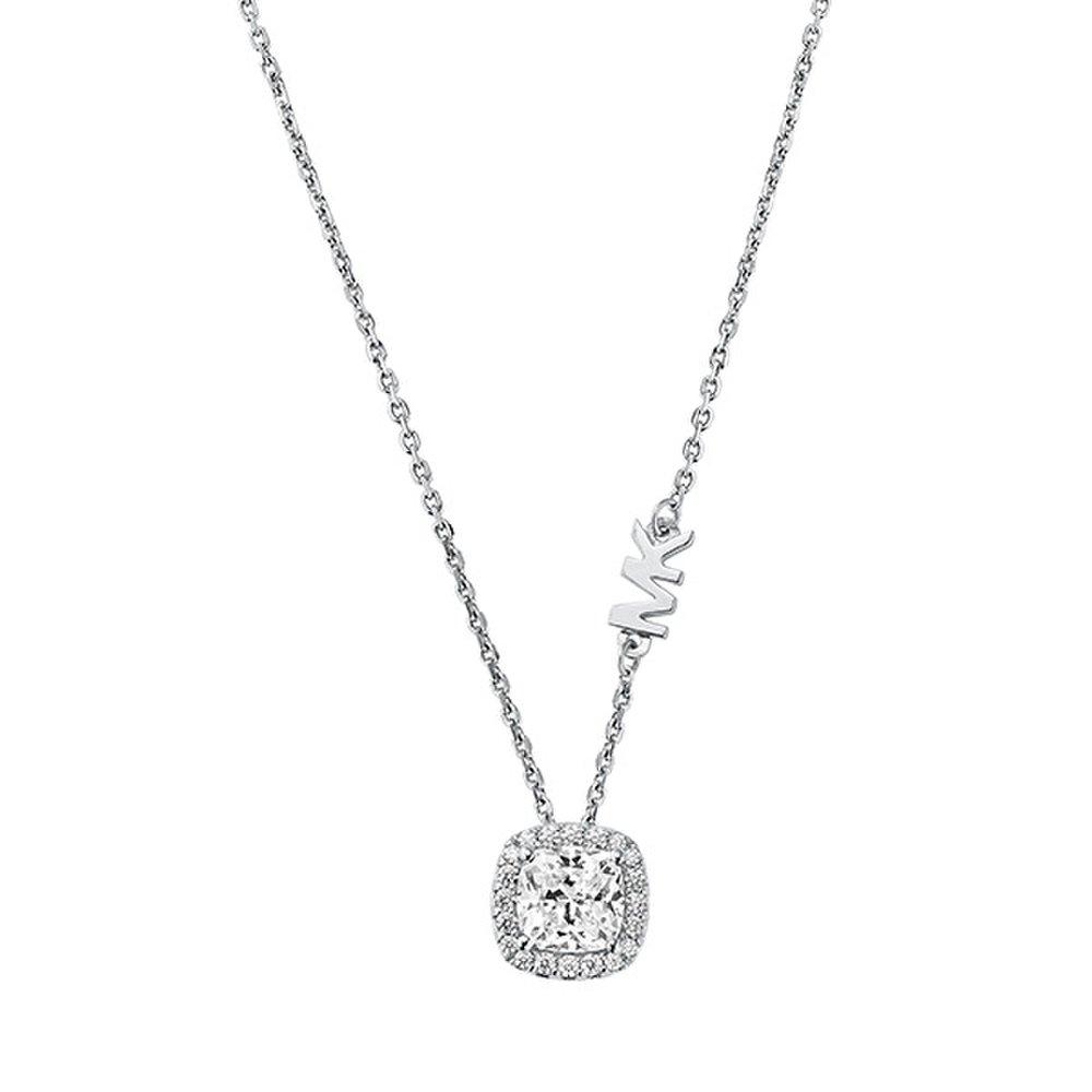 

Michael Kors Mkc1407An040 Mk Logo Pendant Silver Necklace