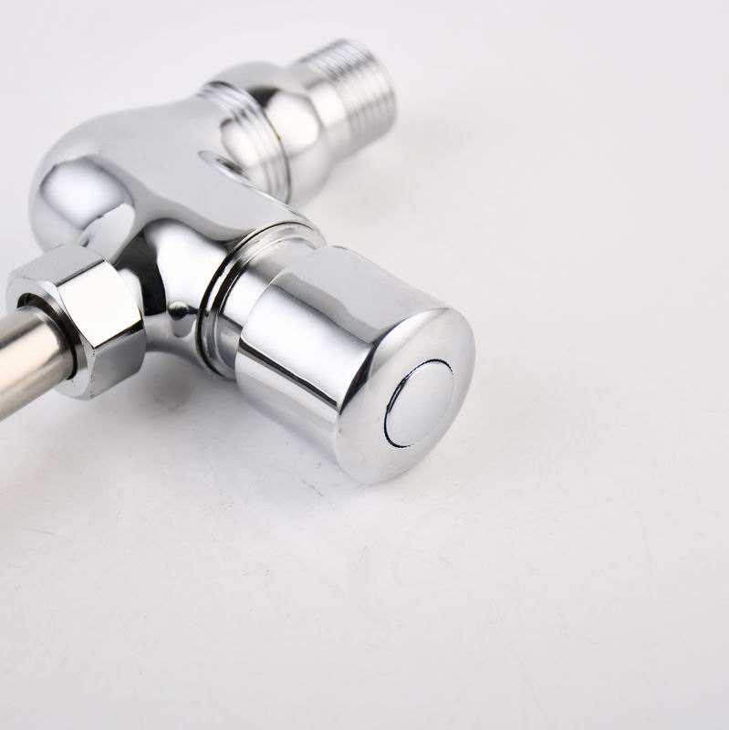 Brass Manual Delay Water Saving Eco-Friendly Urinal Flush Valve Time Flow Automatic Push-Type Hotel Use Wall-Mounted Flush Valve