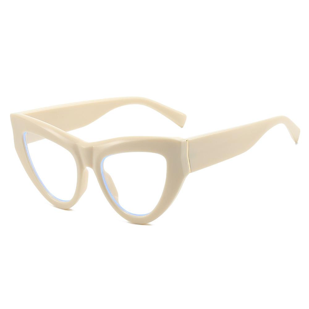 

Hot-Selling Retro Cat Eye Glasses Frame Female Butterfly Street Shot Plain Flat Glasses Large Frame Anti-Blue Light Flat