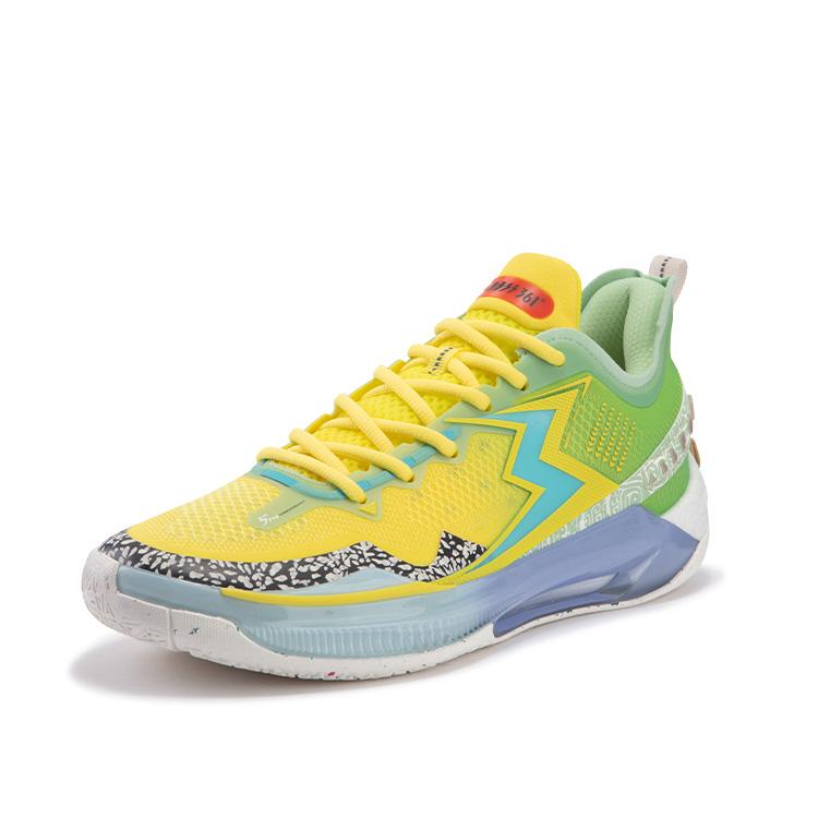 New 361° BIG3 5.0 Quick PRO TH Cushioning Anti Slip Wear Resistant Breathability Low Top Basketball Shoes Men's Fig Green 672421111-10