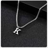 Simple A-Z Letter Necklace for Men Waterproof Stainless Steel 26 Letters Pendant Necklace Men’s Minimal Initial Necklace