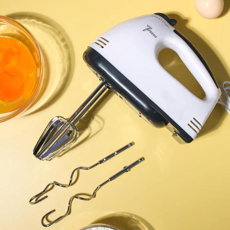 Handheld Electric Egg Beater, Household Automatic Mixer, Handheld Food Cake Bread Baking Dough Mixer, 7-Speed Cream Blender