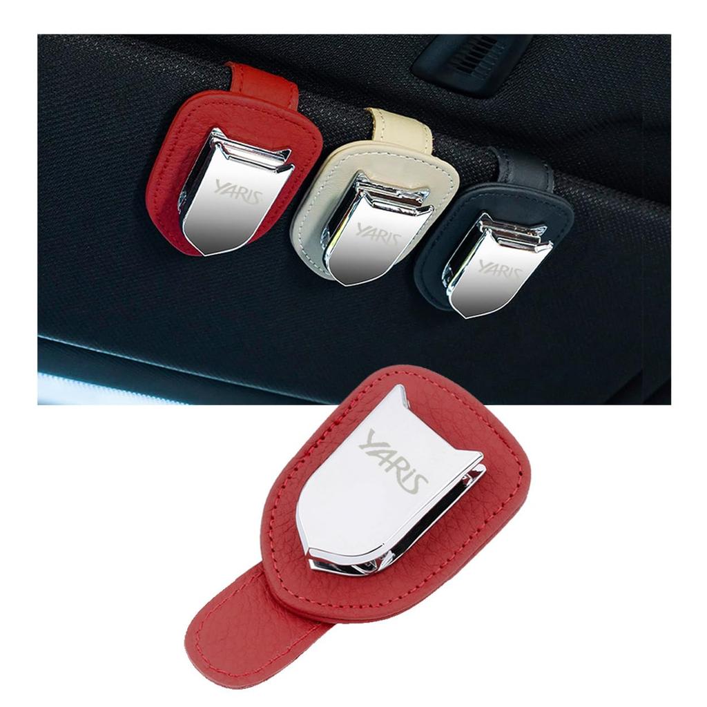 Yaris Yaris Cloth Glasses Holder Leather Sunglasses Clip Car Sun Visor Sunglasses Glasses Ticket