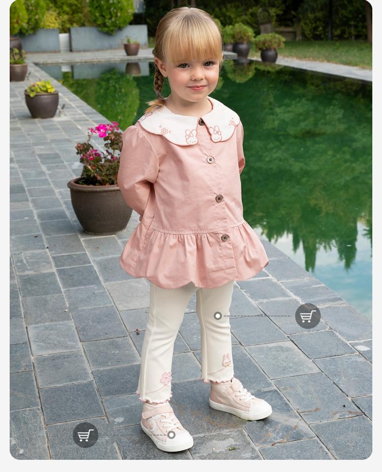 David Bella children's windbreaker autumn outfit for girls, sweet and stylish long sleeved jacket