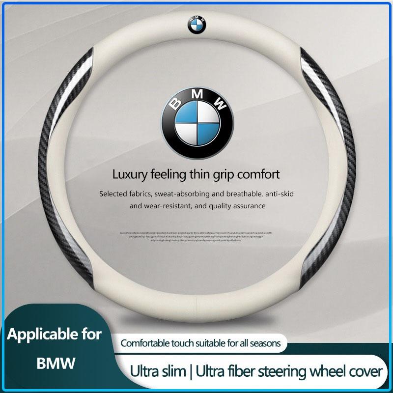 Leder Carbonfaser Auto Lenkradabdeckung Auto Zubehör Für BMW M Performance 1 3 5 7 Serie M3 M4 M5 M6 X1 X3 X5 X6 X7 E30 E34 E36 E39 E4