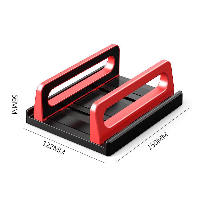 

Dual-Slot Adjustable Vertical Laptop Stand ABS Plastic 4in1 Design Space-Saving For MacBook Chromebook Surface HP Dell Book IPad