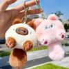 Cute Cat Keychain Children Schoolbag Pendant Household Accessories Bag Pendant Small Doll Student Creative Soft Fluffy Keychain