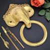 Brass Elephant Door Knock for Main Door | Antique Finish |  Elegant Home Entrance Décor | Durable & Stylish Front Door Accessory (3) | Pack of 1