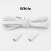 1 Pair Elastic Shoelaces Without Ties Flat Shoe Laces Round Metal Capsules Lock Rubber Band Lazy Shoes Lace For Sneakers