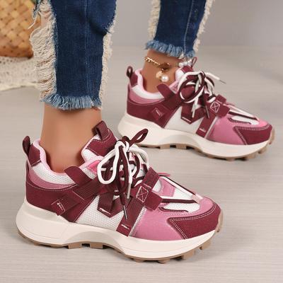 Fashion Women Sneakers Spring Breathable Thick Soled Designer Shoes for Woman Hip Hop Non Slip Lace Up Casual Platform Sneakers Women
