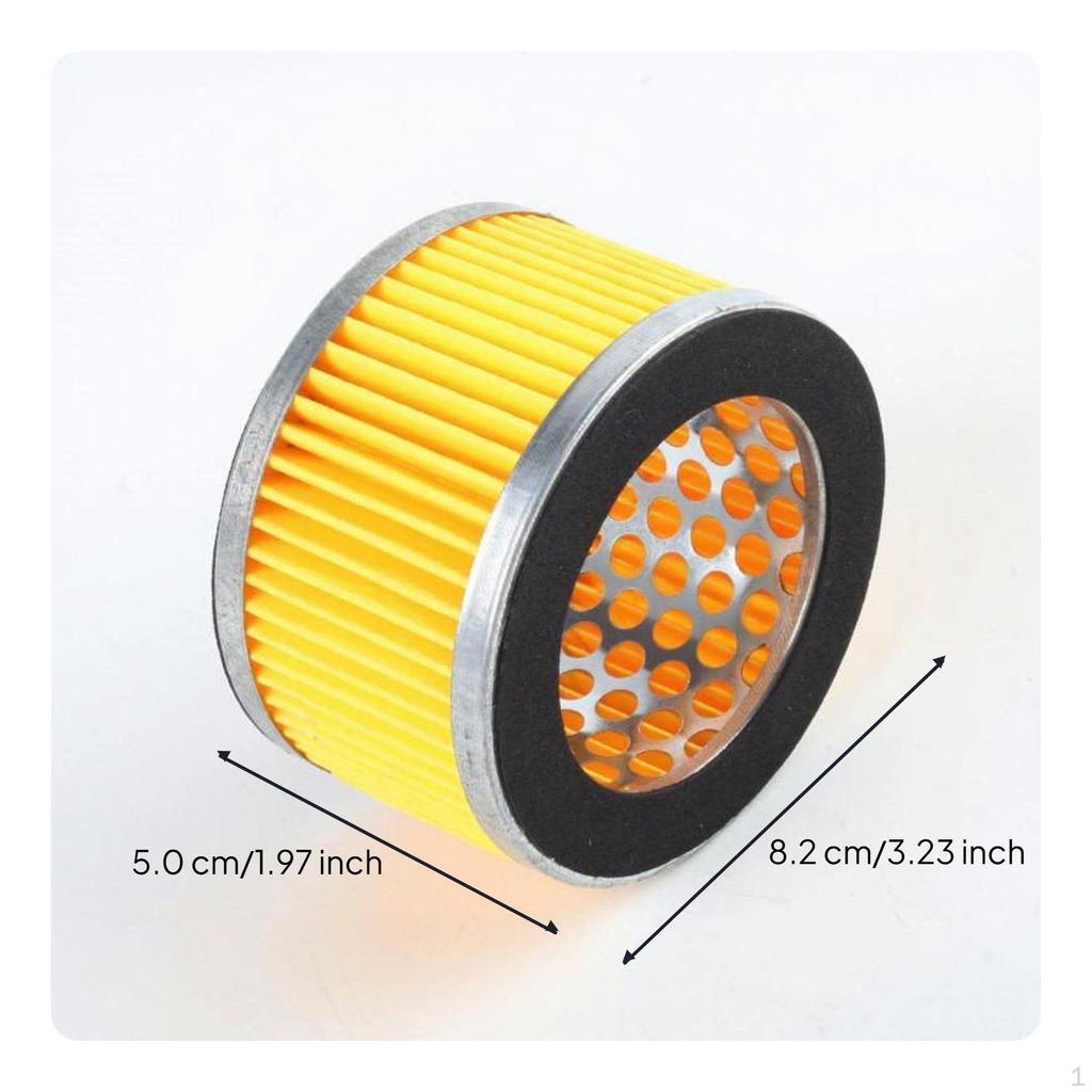 Componente filtro compressore d'aria, Silenziatore per riduzione del rumore, Filtrazione efficiente, Giallo Garage