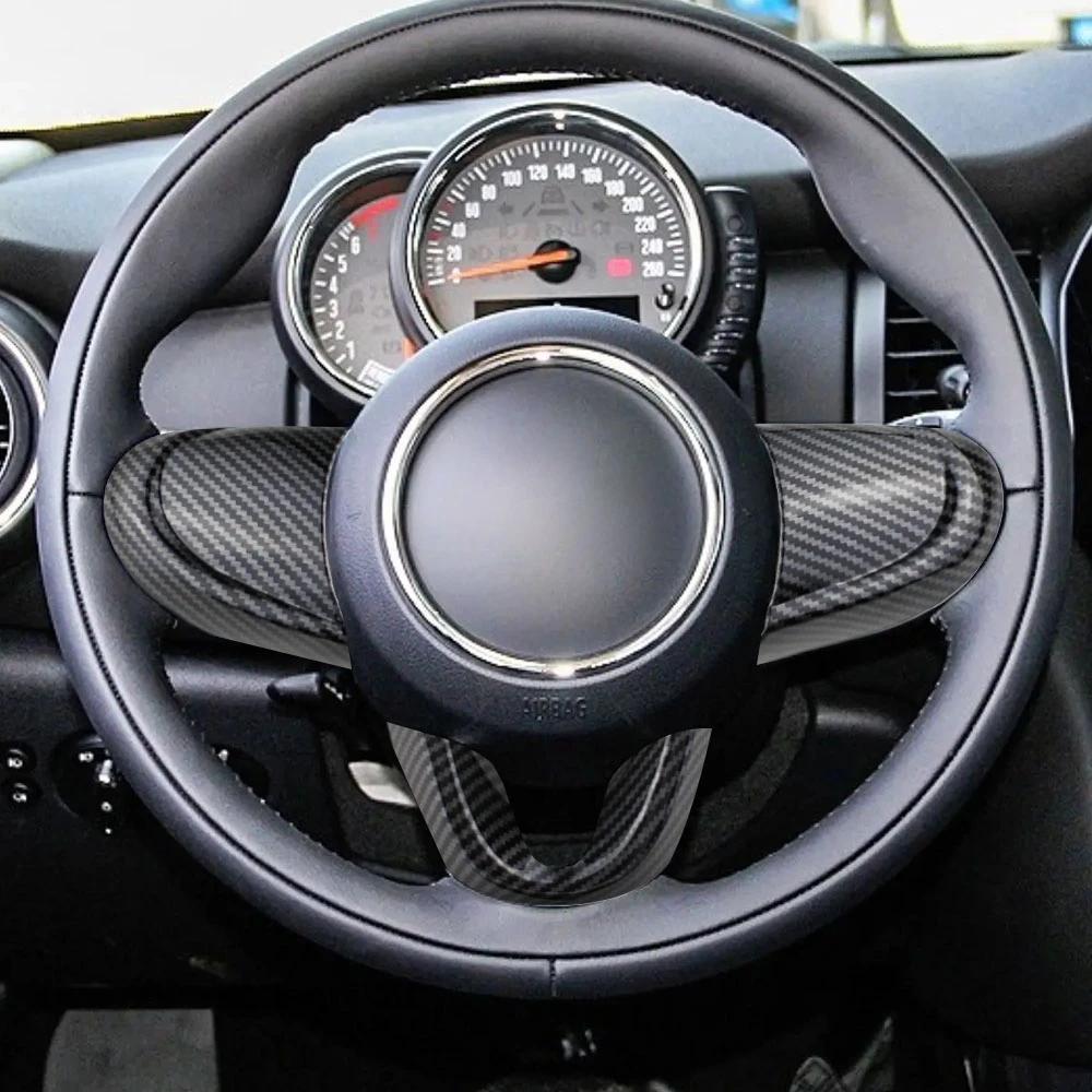For BMW MINI Cooper F54 F55 F56 F57 F60 Steering Wheel Trim Panel Cover 3Pcs Decoration Sticker Car Interior Accessories