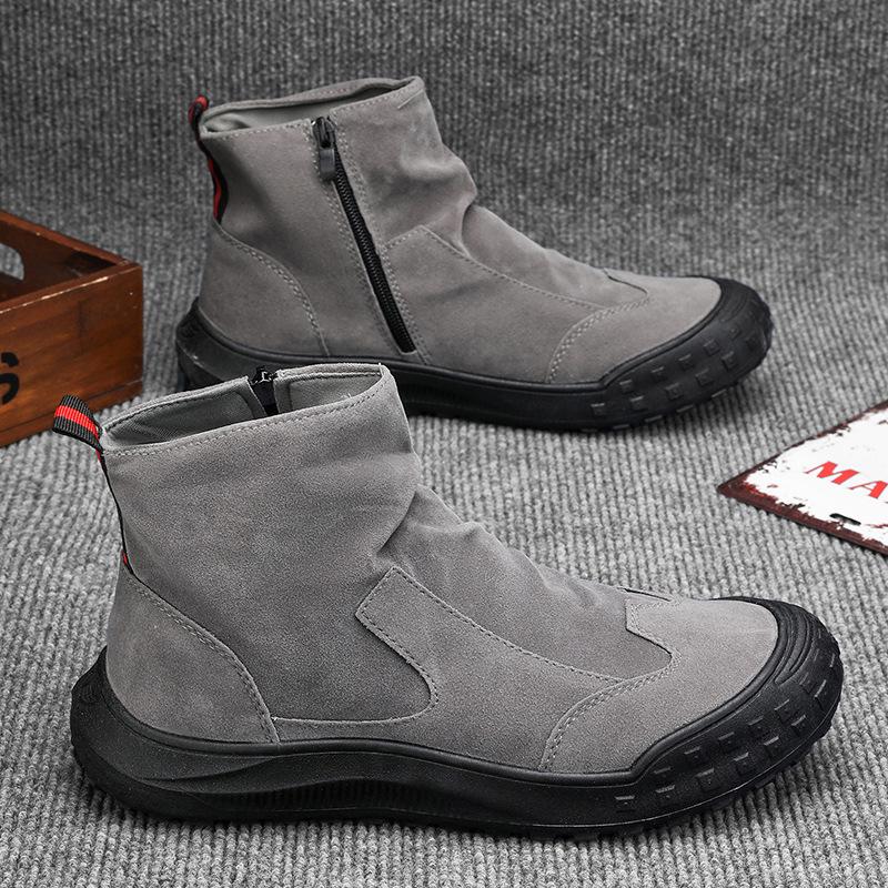 

2025 autumn new men s casual short boots daily versatile warm men s short boots mountain climbing running lightweight men s shoes 44