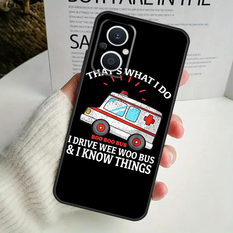 Ambulance EMS EMT Paramedic Case For OPPO Reno 10 Pro 11F 4 5 6 7 8 Lite 4Z 5Z 8T OPPO Find X2 X3 X5 Lite X6 Pro Cover