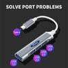 New 2026 Car Sticker Car 4 In 1 USB-C Hub Notebook Docking USB Splitter Multi-interface Conversion For Ford ST Line Focus 3 Mond