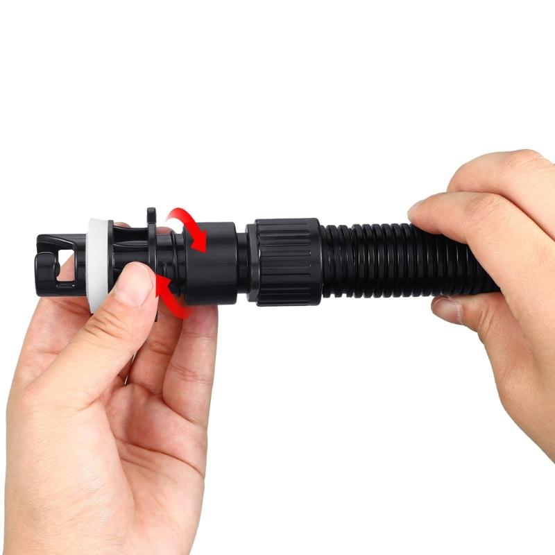 Paddle Board Pumps Adapter Hose Inflatable Boats  Pumps Adapter & Air Hose Replacement with 7 Air Valves Nozzle