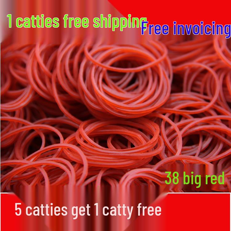 Big Red Cowhide & Latex Hair Band 38