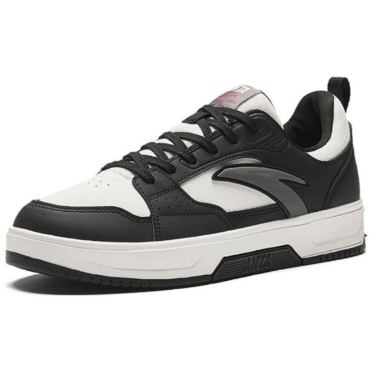 Anta Comfortable Versatile Warm Shock Absorbing Low Top Sneakers Men Sneakers Black White 112348011-3