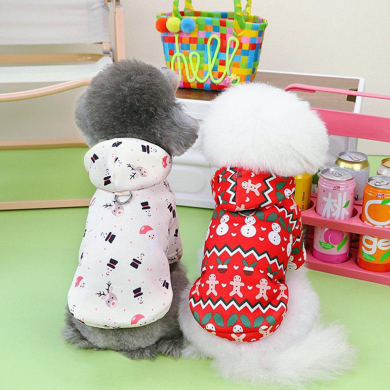 Christmas Hooded Sweatshirt for Dogs - Teddy & Bichon Styles