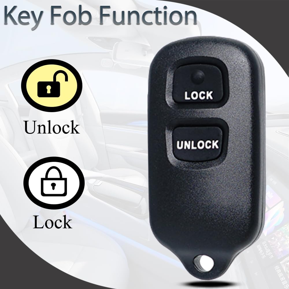Key Fob Keyless Entry Fits for Toyota Highlander Tundra RAV4 Scion XA XB 2001 2002 2003 2004 2005 2006 2007 Remote Control Replacement HYQ12BBX,