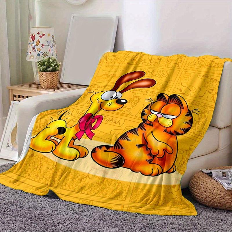 1pc, Garfield & Odie Throw Blanket, Soft Blanket for Couch, Bed, Travel, Camping, Car, Beach, Office Nap, Perfect Gift for FriendsA063