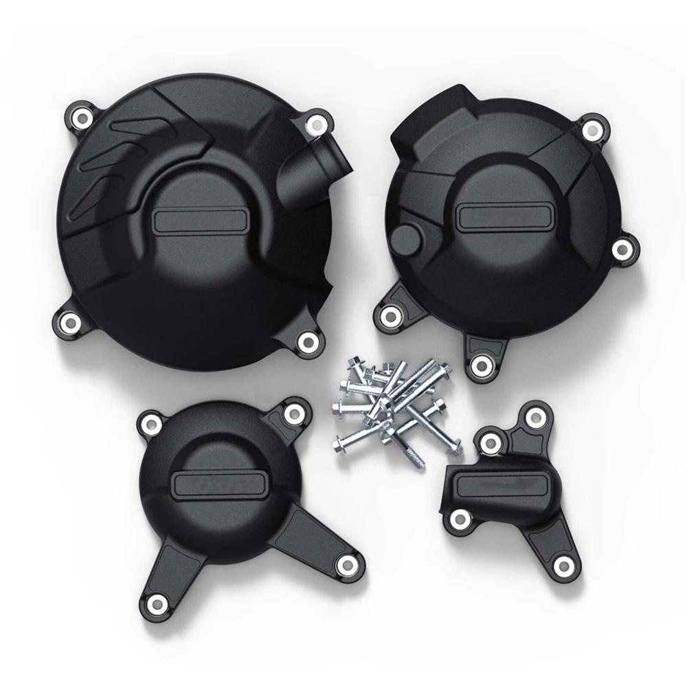 Black Engine Guard Protection Cover Set For Yamaha Mt-09 Xsr900 Fz09 2014-2020