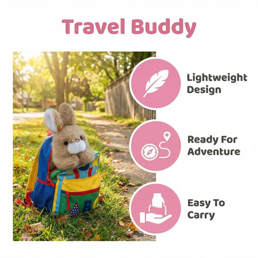 Fluffy Big Ear Rabbit Plush Toy Interactive Stuffed Animals Rabbit Toy Birthday Parties