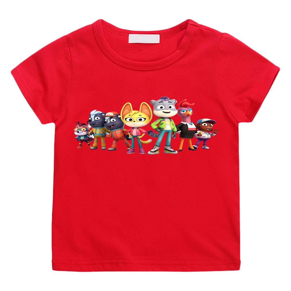 

2026NEW The Creature Cases Kids T-shirt 100% Cotton Cartoon Print 2-12 Years Unisex Fashion Soft Short Sleeve O Neck Casual Tops 100 красный