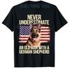 Cool GerUnisex Shepherd Design for Unisex Grandpa Dog Lover Owner TShirt Dog Dad Y2k Design US Flag Graphic Outfit Novelty Saying Tee