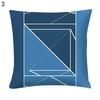 Blue Geometric Printed Throw Square Pillow Cover Sofa Chair Cushion Pillowcase