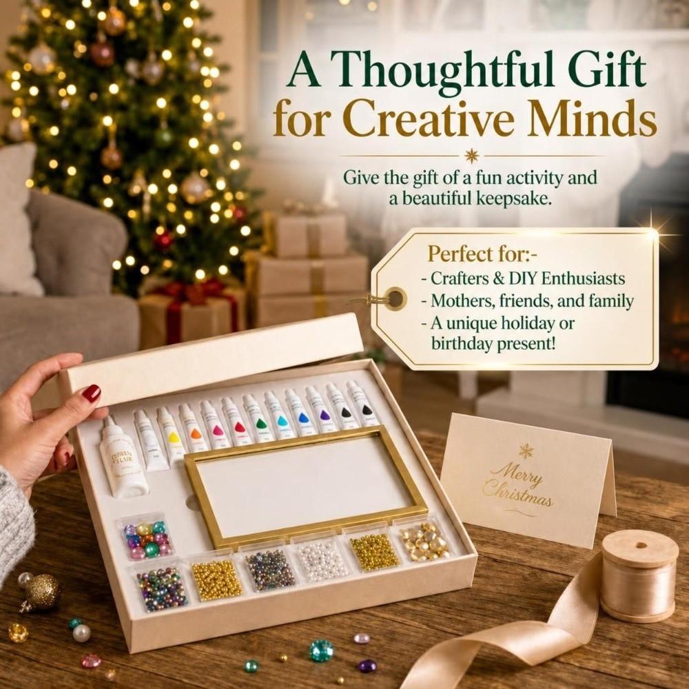 1 Set Gem Art Weihnachtsbaum Kunst-Kit DIY Feiertagsbastelset Baumdekoration Set Weihnachtsbasteln