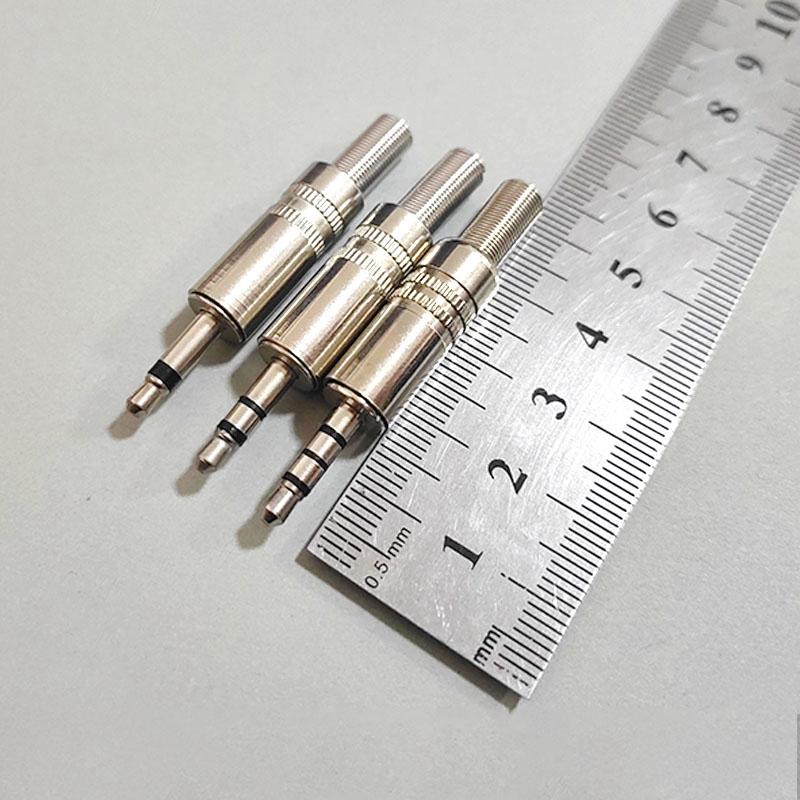 1-10PCS Metal 3.5mm Male Headphone Plug Mono Stereo Audio Solder Cable Connector 3.5 2Pole 3Pole 4Pole Earphone Jack Adapter