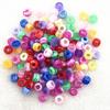 50pcs 8X6mm Big Hole Acrylic Beads Spacer Loose Beads for Jewelry Making DIY Accessories (hole:4.5mm)