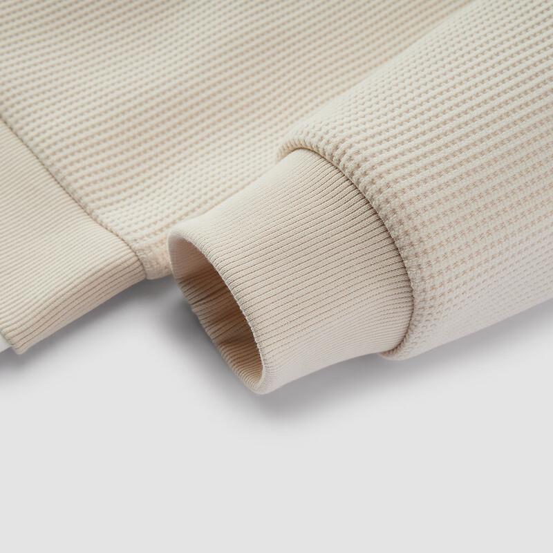 Semir Men's Winter Waffle Faux Two-Piece Plush Sweatshirt