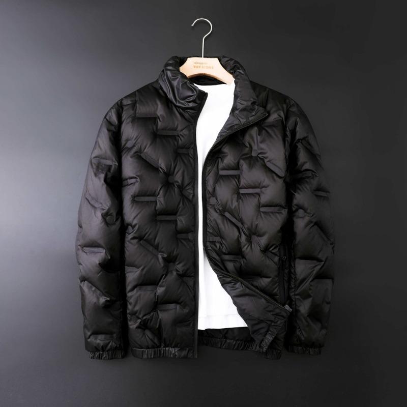 

Мужской пуховик из белого утиного пуха 90%, клеевой, мужской зимний пуховик со стойкой, большого размера M