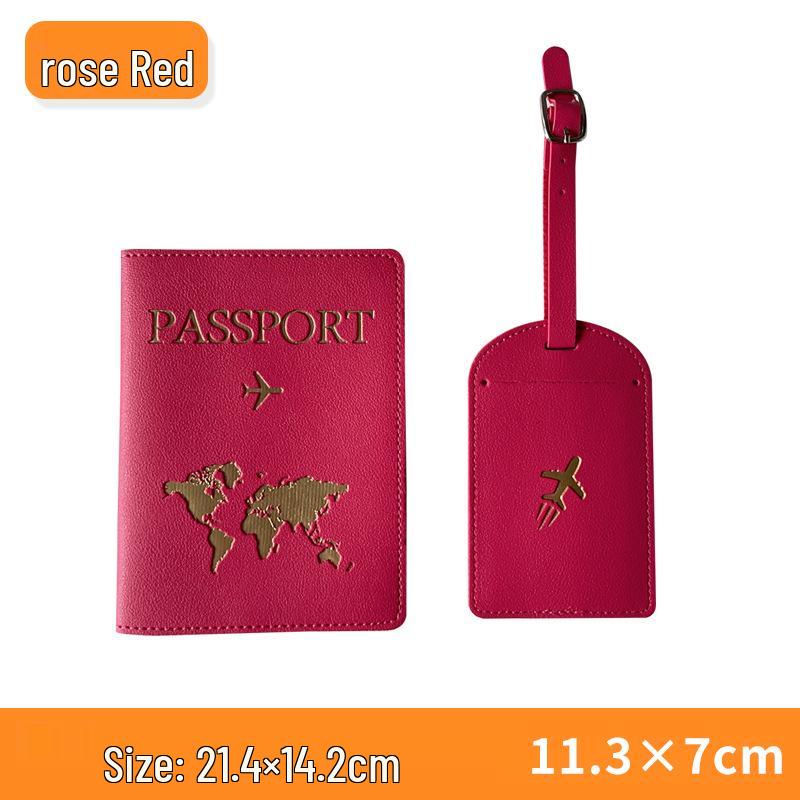 Set di Etichette Multicolore per Passaporto e Bagaglio Transfrontaliero - Organizer Multifunzionale in Pelle PU (Logo Personalizzabile)